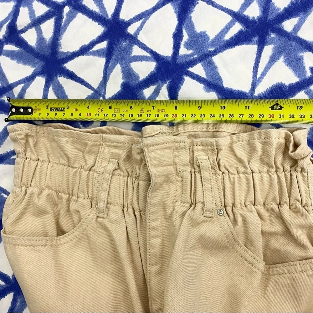 100%Cotton Paperbag Waist Pants, Highrise, Size 36 - Picture 11 of 13